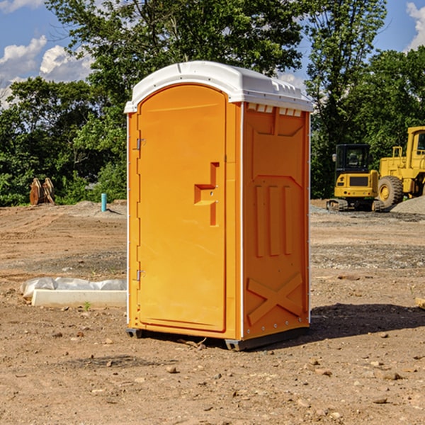 how often are the portable toilets cleaned and serviced during a rental period in Poplar-Cotton Center